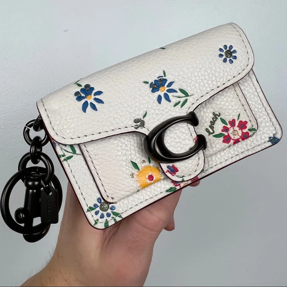 Coach RARE Tabby Floral Mini Keychain Bag - Picture 1 of 7